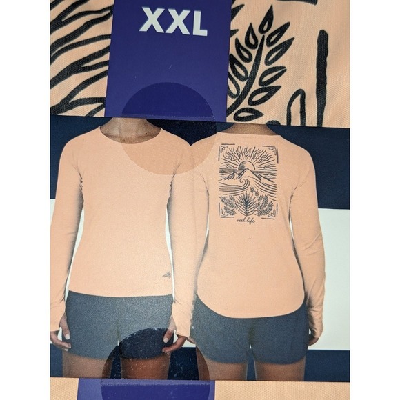 Reel Life Jax Beach Peach UV Long Sleeve Breathable Thumb Hole Shirt XXL NWT - Picture 8 of 8
